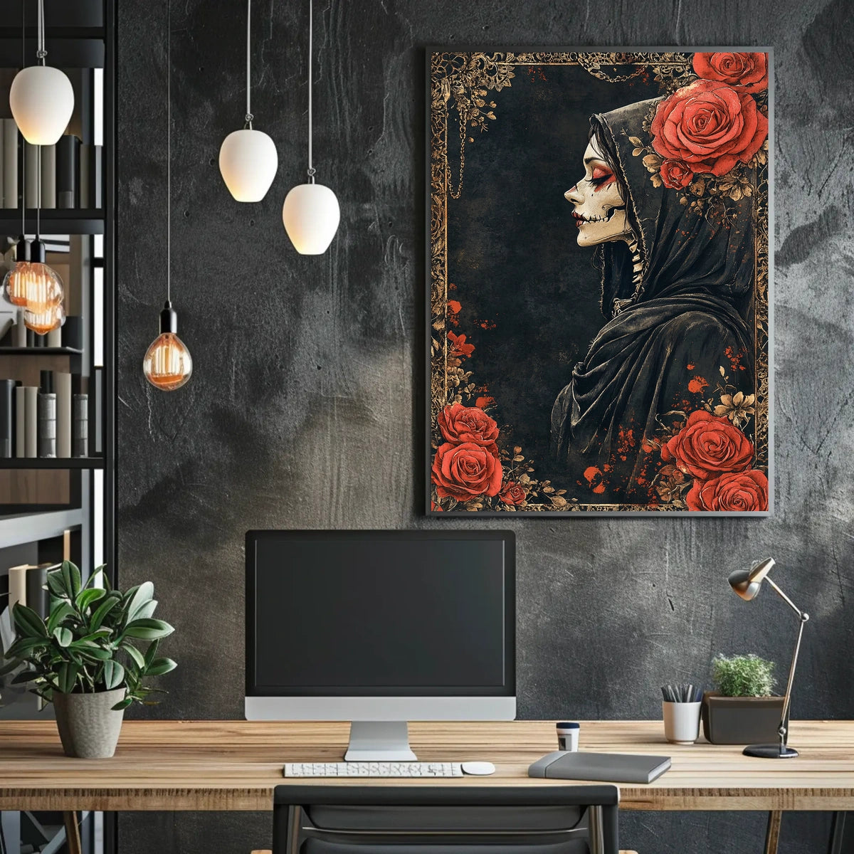 Day of the Dead Gothic Print Cultural or Heritage Poster