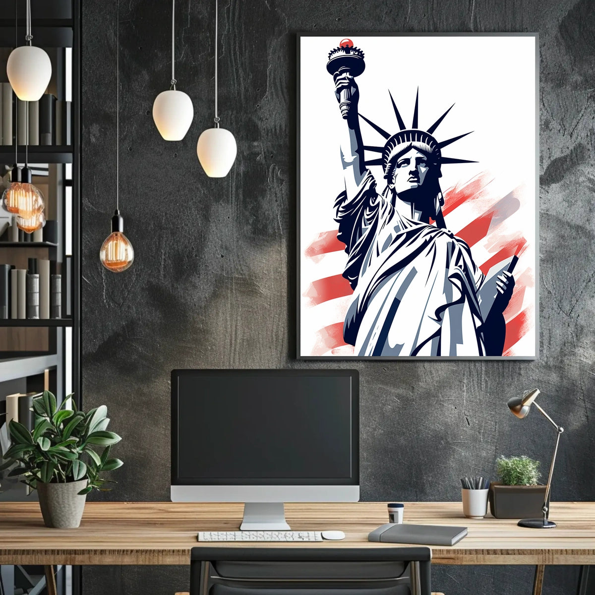 Statue of Liberty Celebrated Masterpiece Travel Poster