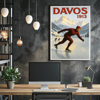 Davos 1913 Ice Skating Poster