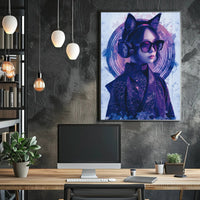 Futuristic Fashion Portrait Art Print for Home Decor PosterGoat