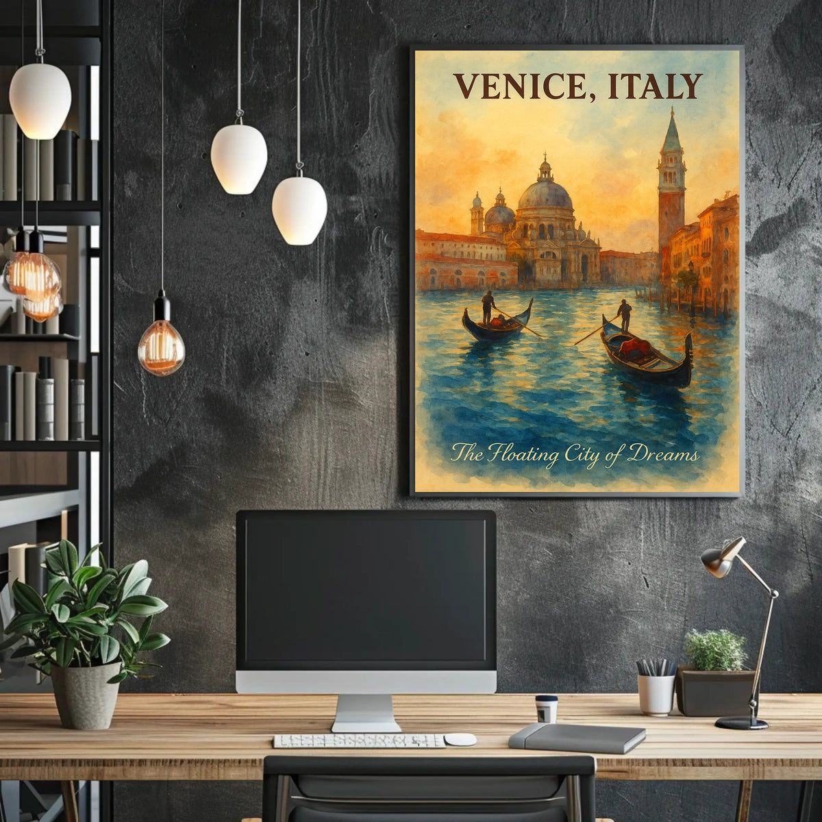 Venice Dreamscape: Vintage Watercolor Travel Poster