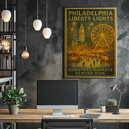 Philadelphia Liberty Lights Poster