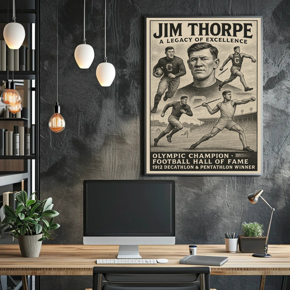 Jim Thorpe Legendary Athlete Poster