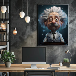 Eccentric Scientist 3D Style Pop Culture Poster