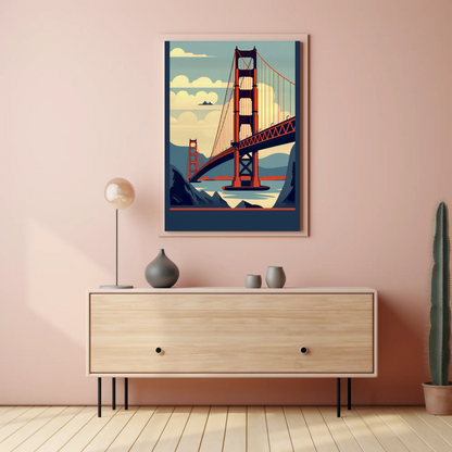 Golden Gate Bridge San Francisco Iconic View Travel Poster