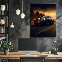 Luxurious Ride at Sunset Poster PosterGoat