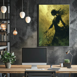 Ethereal Gothic Transformation: Surreal Skeleton Art Poster PosterGoat