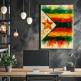 Zimbabwe Vivid Colors Collectors Art Poster