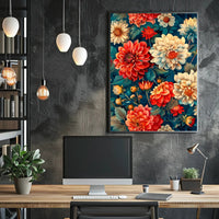 Vibrant Floral Garden Artistic Masterpiece Poster