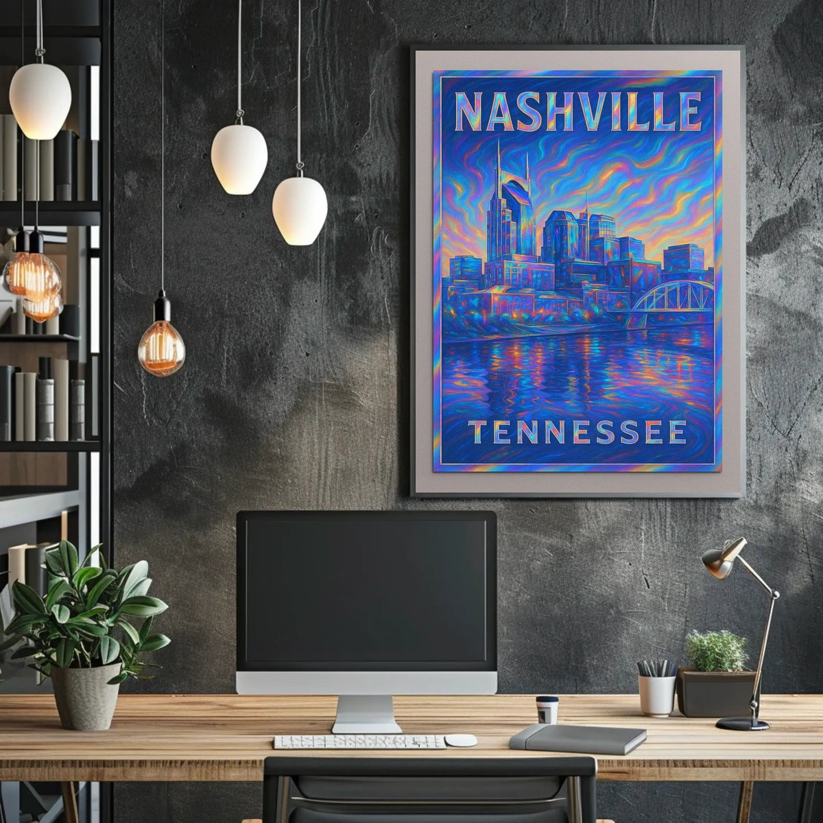 Nashville Skyline Art Poster