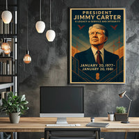 Jimmy Carter Legacy of Service Poster Wall Art PosterGoat