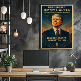 Jimmy Carter Legacy of Service Poster Wall Art PosterGoat