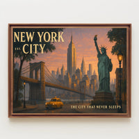 Iconic New York City Travel Poster Print