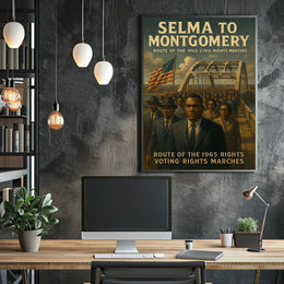 Selma To Montgomery Route Of The 1965 Poster