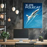 X-29 Polecat Forward-Swept Fury Poster PosterGoat