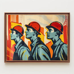 Industrial Progress Vintage Propaganda Poster Art Print