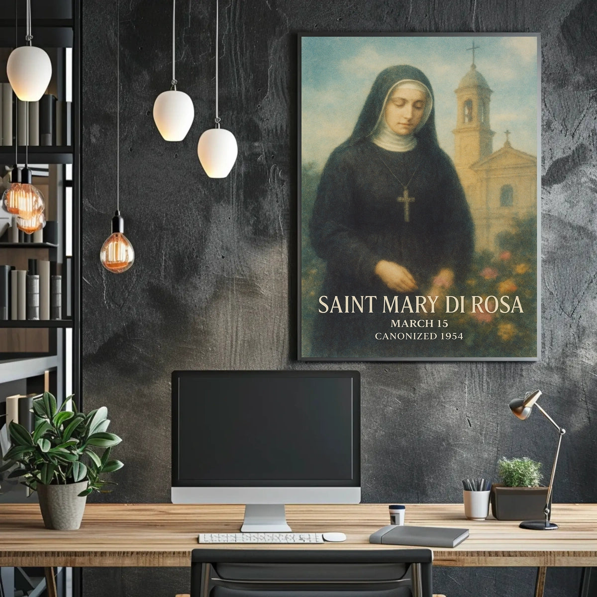 Saint Mary Di Rosa Poster