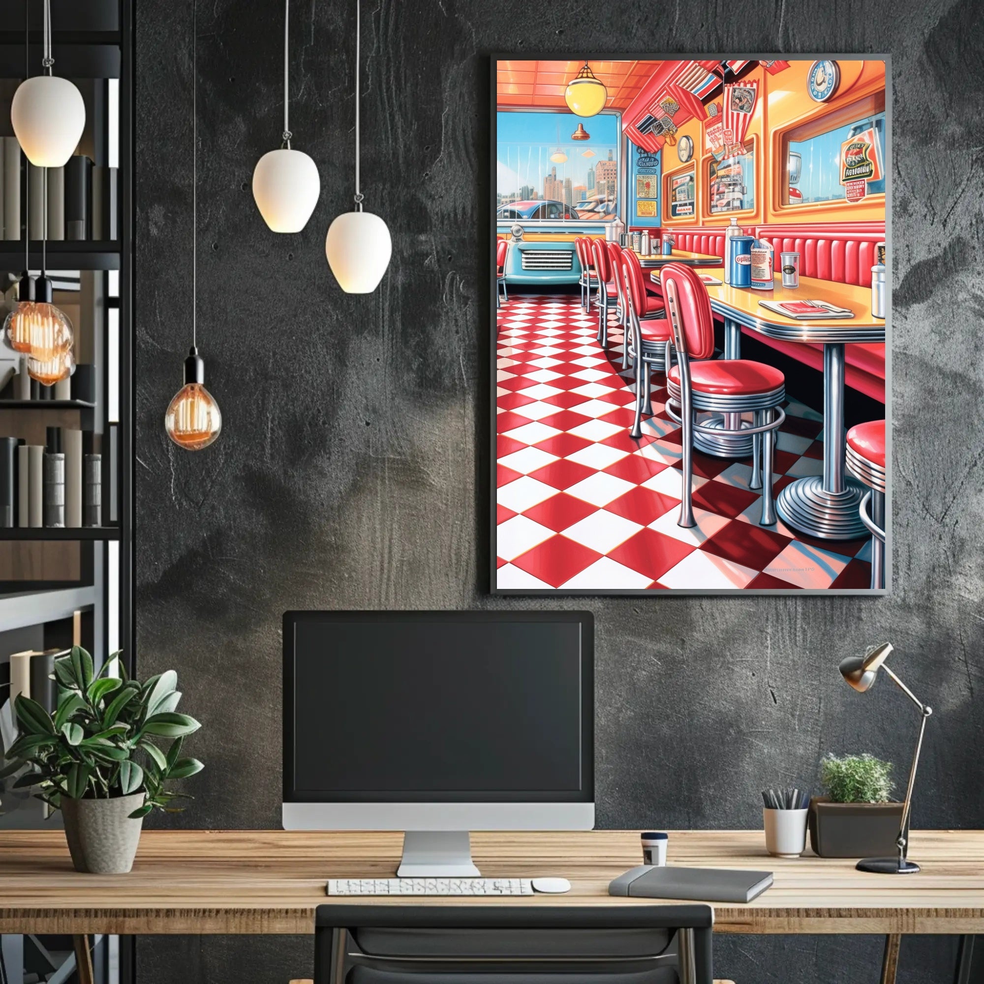 Nostalgic Diner Vibes Poster
