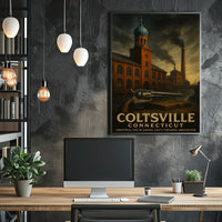 Coltsville, Connecticut Industrial Poster