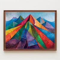 Abstract Geometric Mountain Landscape Poster Art Print