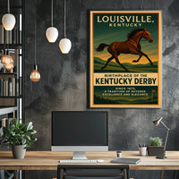Kentucky Derby Vintage Horse Racing Poster Print