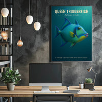 Queen Triggerfish Marine Life Educational Poster PosterGoat