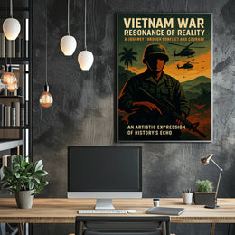 Vietnam War Vintage Poster Historical Military Print