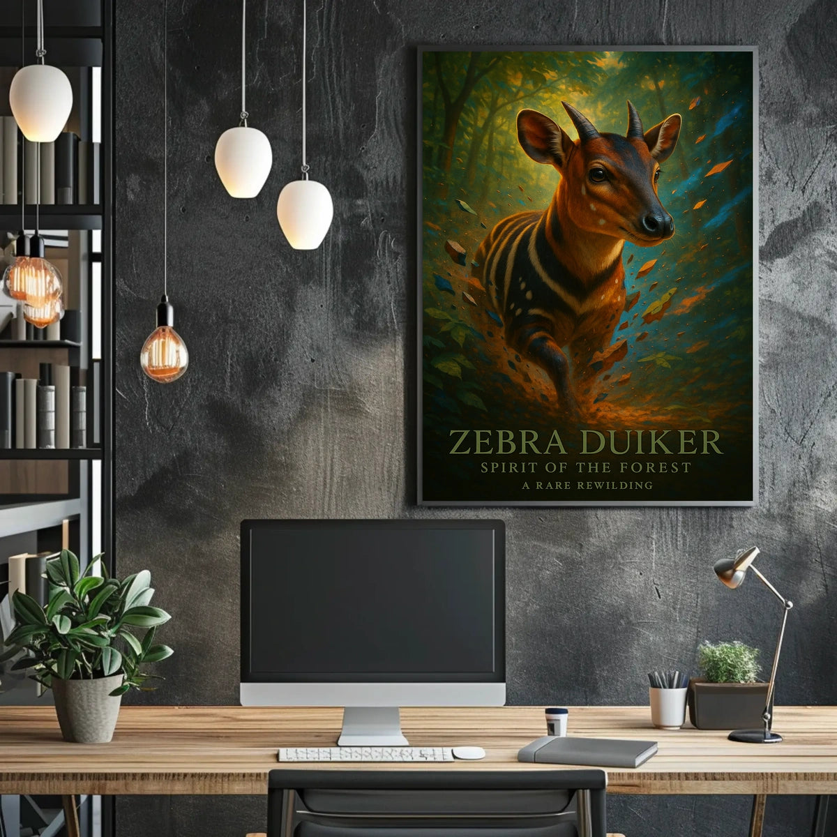 Zebra Duiker Spirit of the Forest Poster