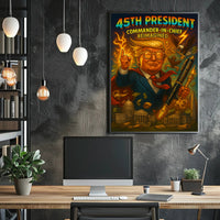 45th President Commander-in-Chief Reimagined Poster PosterGoat