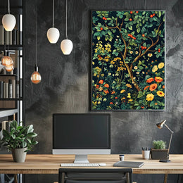 Vibrant Botanical Garden Wall Art Print