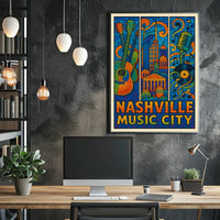 Nashville Music City Poster