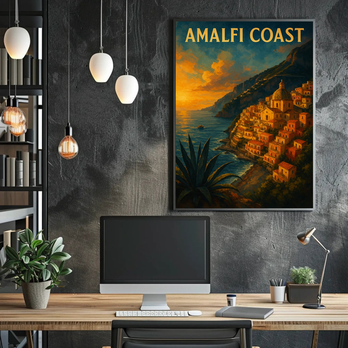 Amalfi Coast Serene Sunset Poster