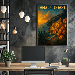 Amalfi Coast Serene Sunset Poster