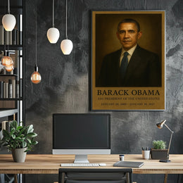 Barack Obama Presidential Portrait Historical or Presidential Poster