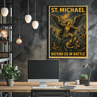 St. Michael Defend Us In Battle Poster