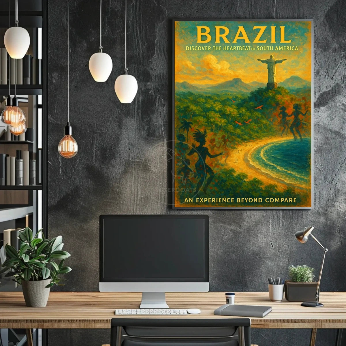 Brazilian Vibrance: Christ the Redeemer Travel Poster