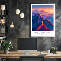 Great Wall of China Majesty Travel Poster