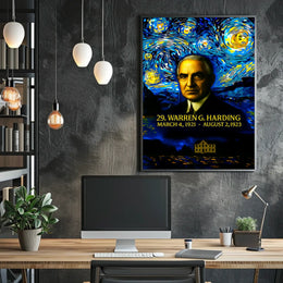 Warren G. Harding 29th President of the United States Presidential Masterpiece Series Poster