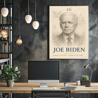 Joe Biden 46th President Sketch Poster Art Print for Home Decor PosterGoat