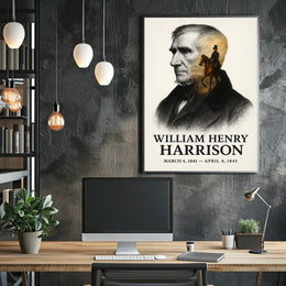 William Henry Harrison 9th President of the United States Reflections Poster