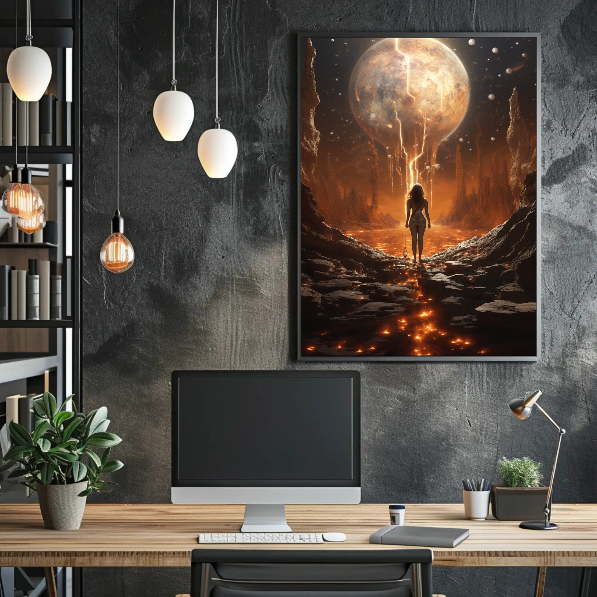 Mystical Realm of Exploration Futuristic Sci-Fi Poster
