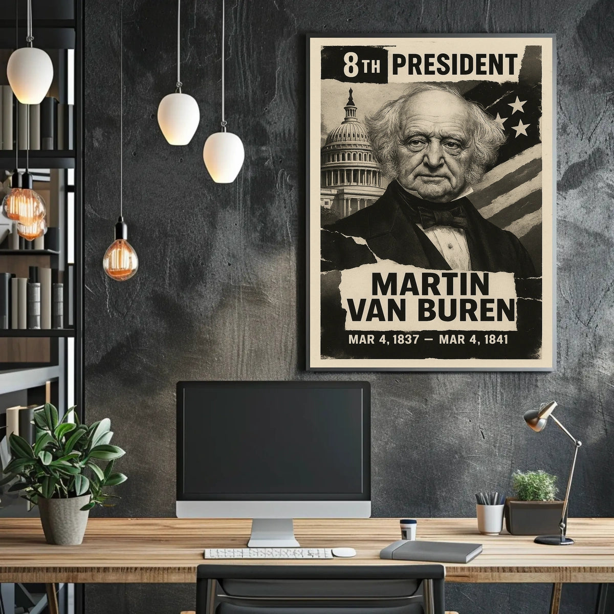 Martin Van Buren 8th President of the United States Digital Montaje Poster