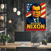 Richard Nixon Poster Historic Portrait Wall Art Decor