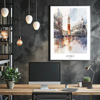 VENICE ARCHITECTURE IMPRESSIONISTIC CITYSCAPE TRAVEL POSTER PosterGoat