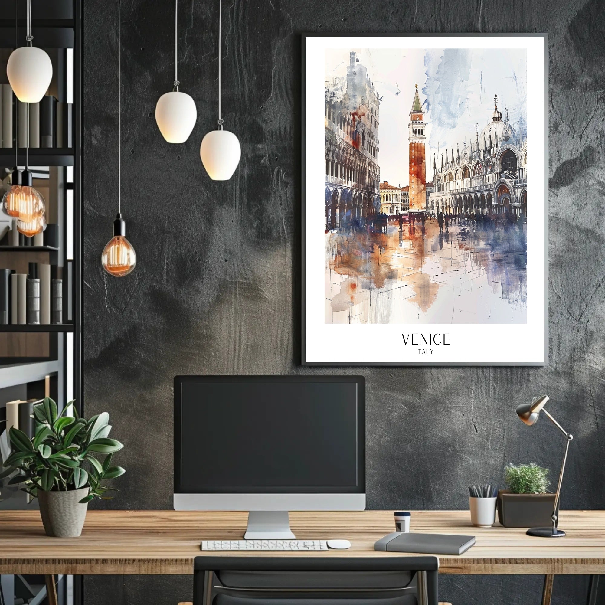 VENICE ARCHITECTURE IMPRESSIONISTIC CITYSCAPE TRAVEL POSTER PosterGoat