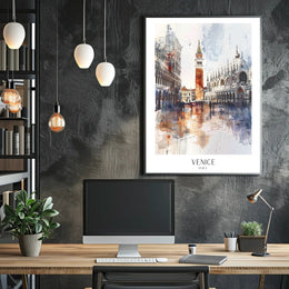 VENICE ARCHITECTURE IMPRESSIONISTIC CITYSCAPE TRAVEL POSTER PosterGoat