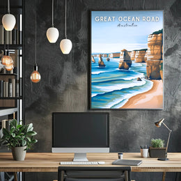 Twelve Apostles Scenic View Travel Poster