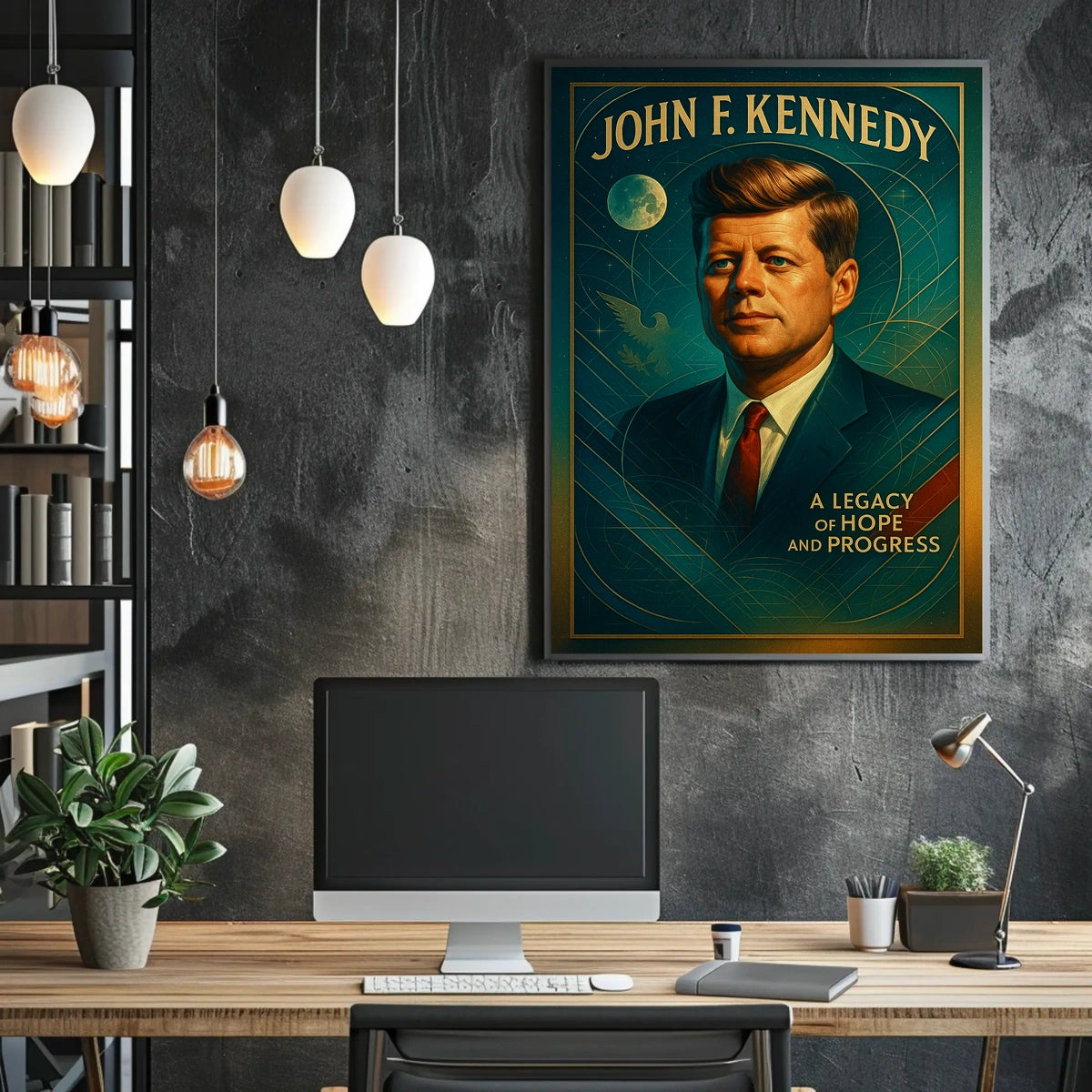 Patriotic Legacy Poster: Hope, Progress, and Leadership