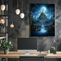 Enchanted Moonlit Castle Poster