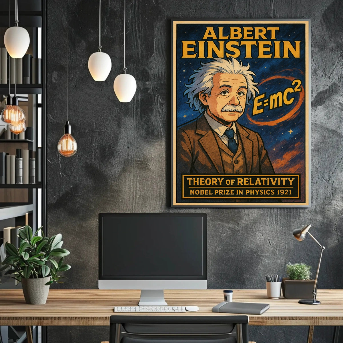 Albert Einstein Relativity Vintage Poster